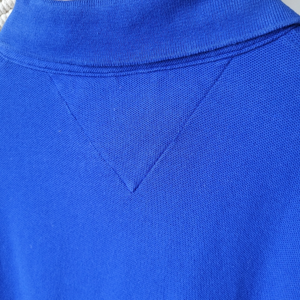 Tommy Hilfiger Royal Blue Short Sleeve Preppy Basic Polo Shirt - Picture 9 of 12